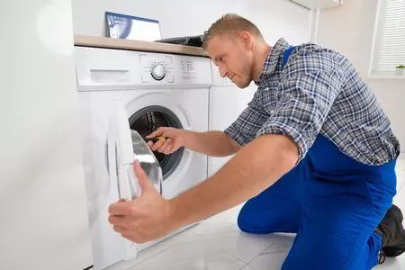 Sparkle Appliance Technician Working On Atascocita Dryer Repair